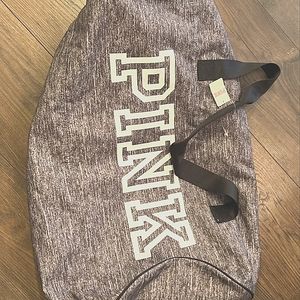 NWT PINK tote bag gray&white